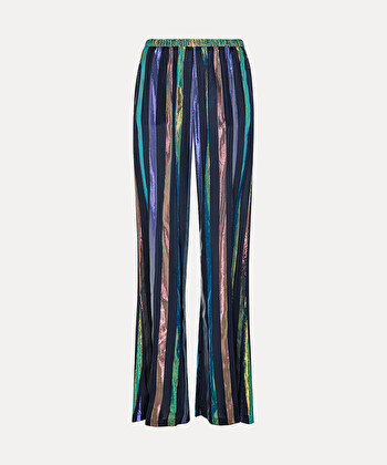 flared trousers in crushed velvet