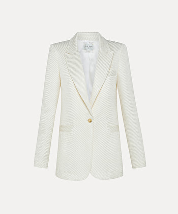 Cady crêpe blazer Woman, White