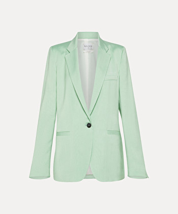 FORTTS Women's Jacket Lapel Neck Single Button Lace Blazer for