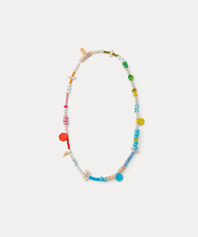 necklace with beads and murano-glass details