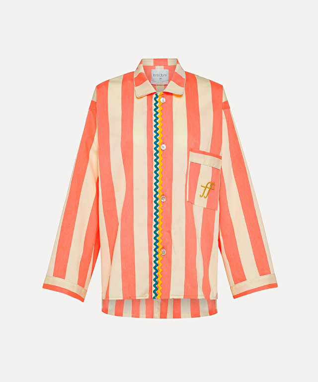"contemporary striped poplin" pyjama jacket
