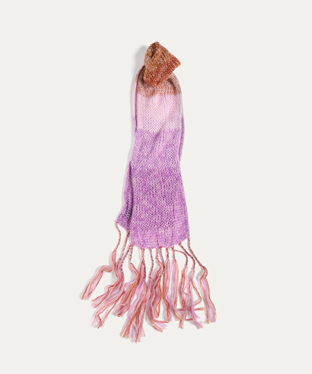 gradient–effect mohair scarf