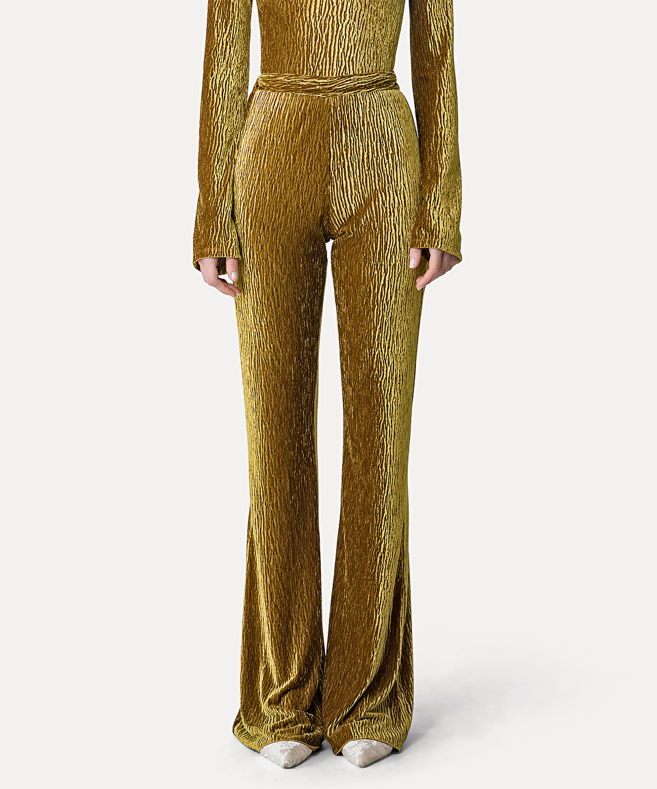 Buy Floerns Women's Velvet Flare Leg High Waist Casual Bell Bottom Long  Pants, Dark Green, Medium at Amazon.in